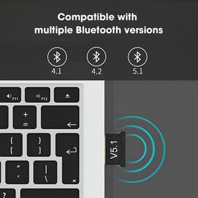 Receptor Bluetooth 5.1 USB 2.0 High Speed 24 Mbps