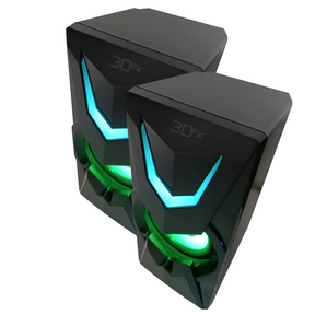 Parlantes Gamer 3DFX FULL RGB DEEP BASS USB 2.0 / AUX 3.5MM