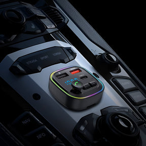 Transmisor FM Bluetooth + Puerto Quick Charge 20W 12/24V RGB
