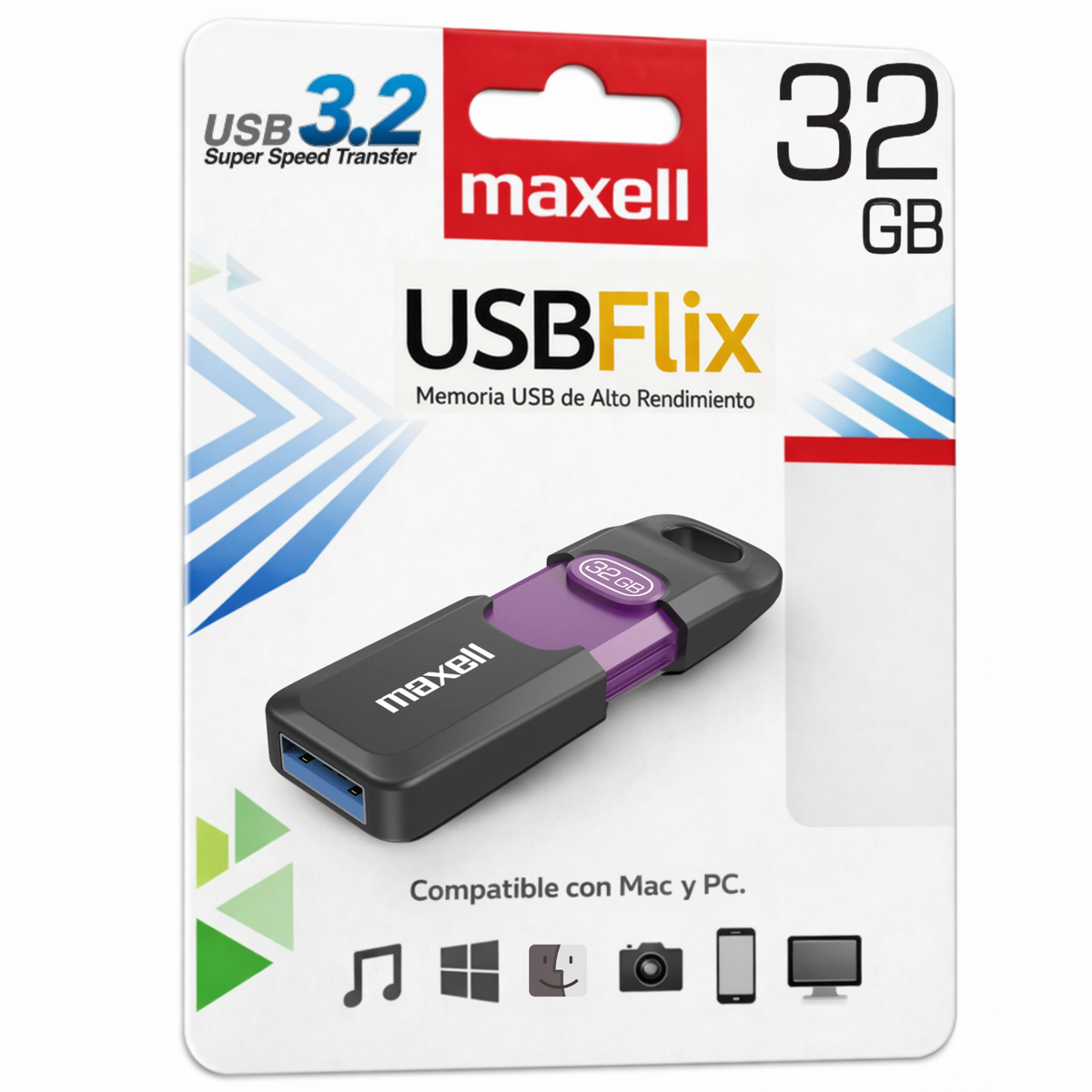Pendrive Maxell Flix 32GB USB 3.2 High Speed