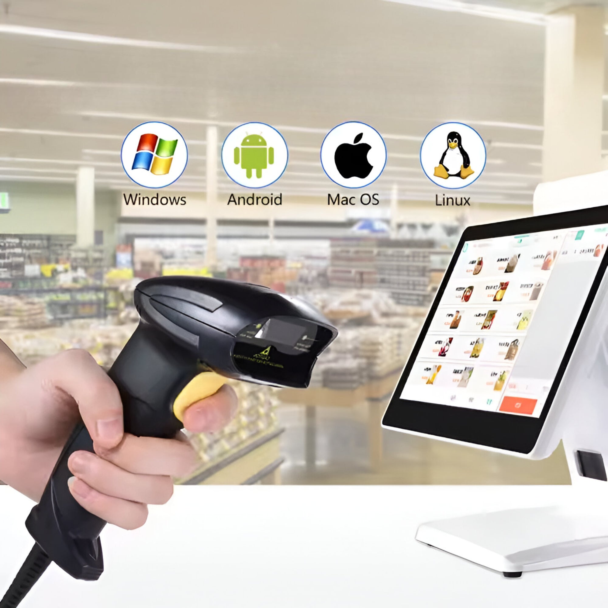 Lector de Códigos de Barra Inalámbrico CCD 2.4G Recargable