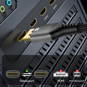 Cable DisplayPort 8K Profesional Video 32Gbps + Audio 32-Bit