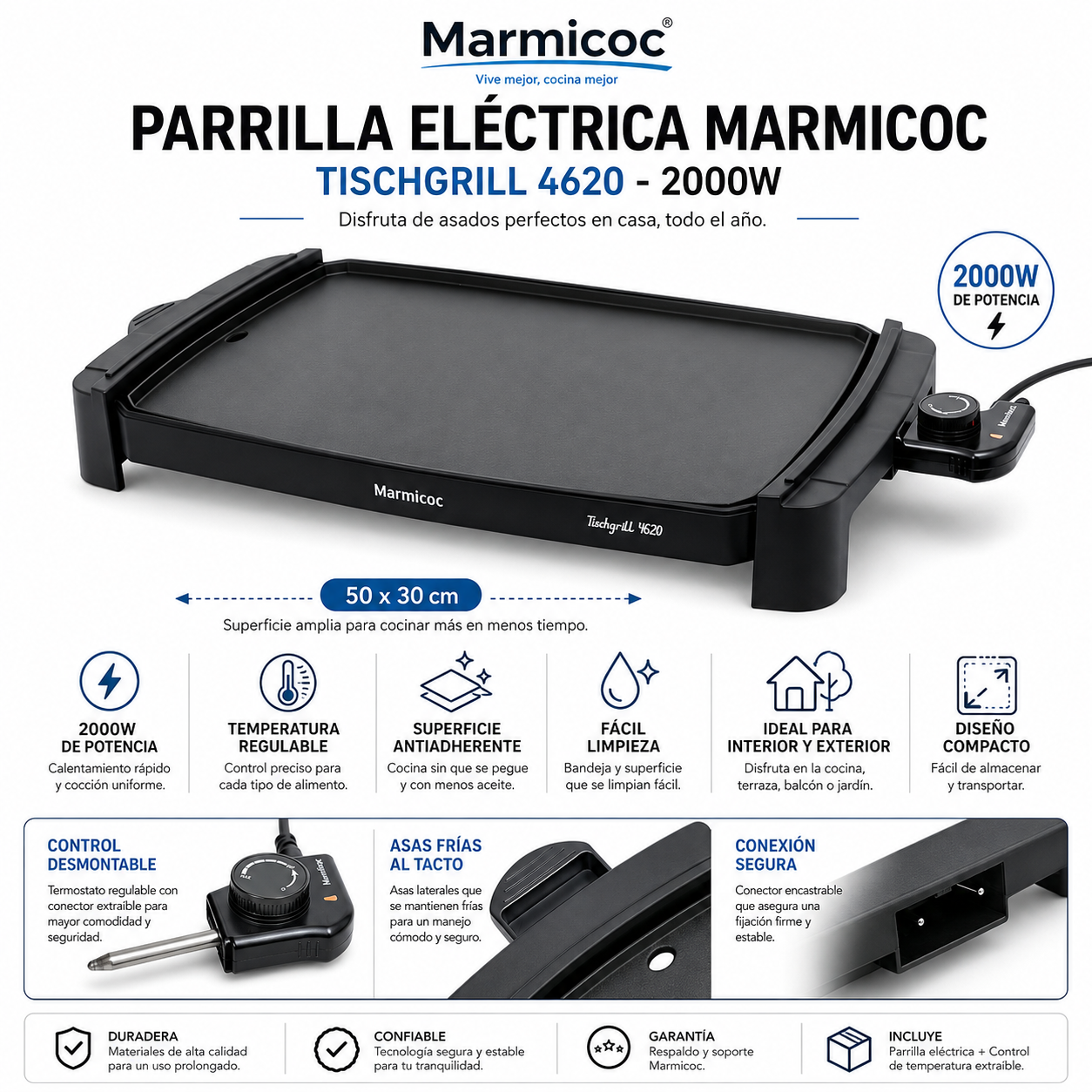 Parrilla Electrica Marmicoc TISCHGRILL 4620 Premium Line