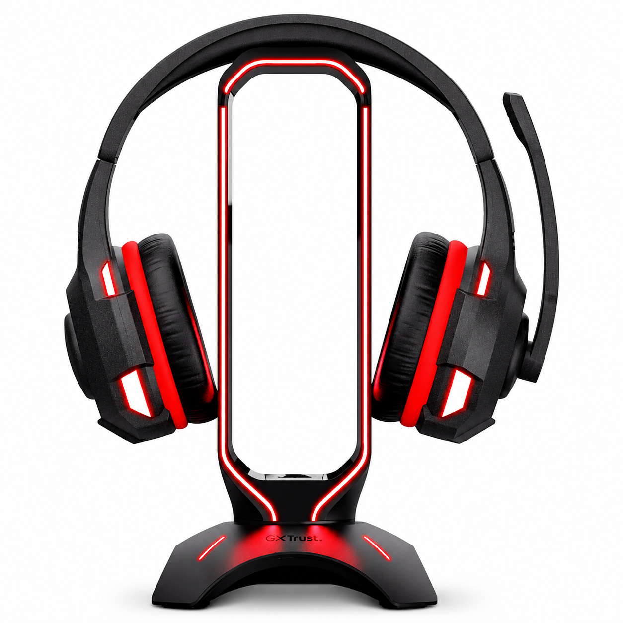 Soporte Stand Gamer RGB para Audífonos Trust Gxt 265 + HUB