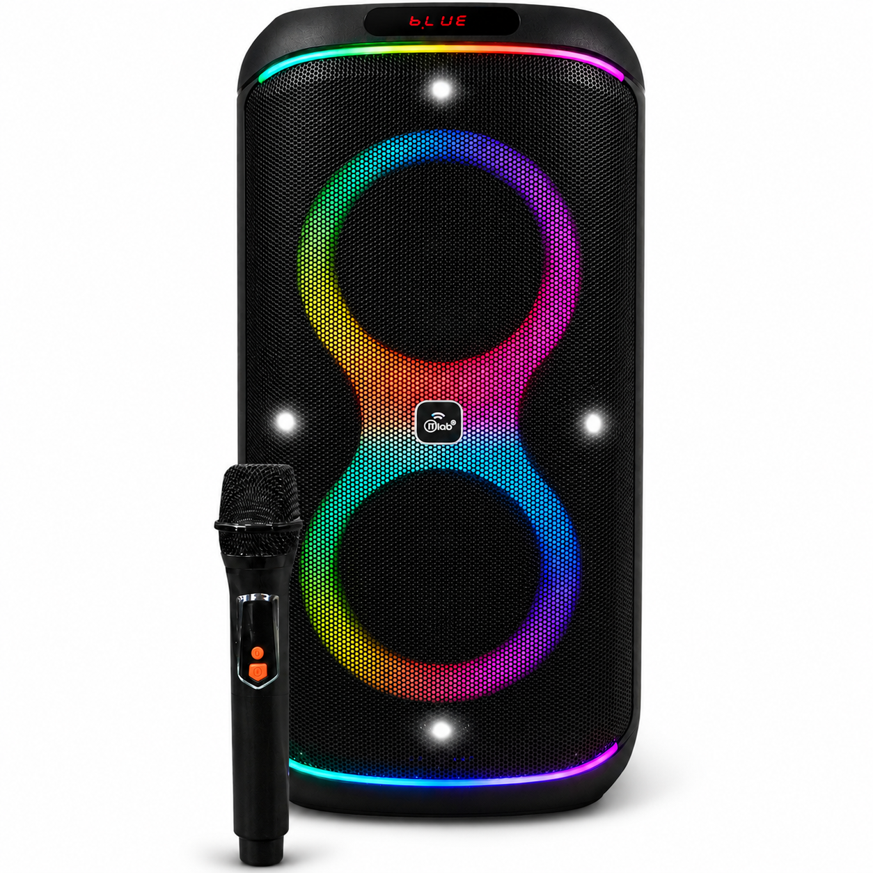 Parlante Karaoke 6" Flaming Party Bass Black MicWireless 45W