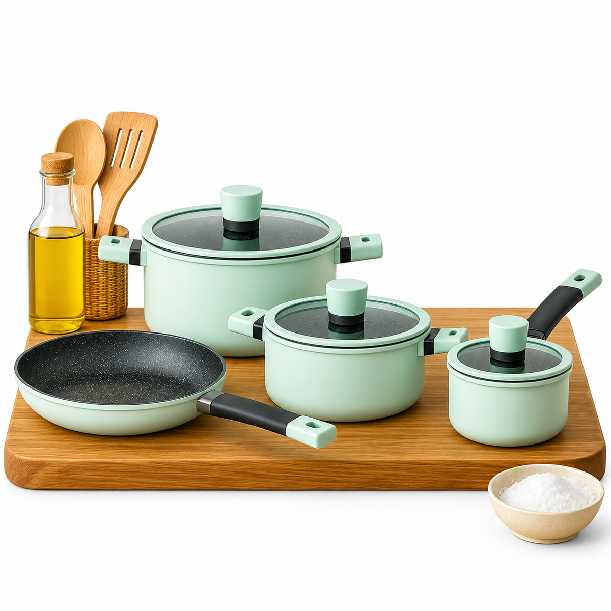 Pack Batería de Cocina Profesional KW Forged Aluminum Mint