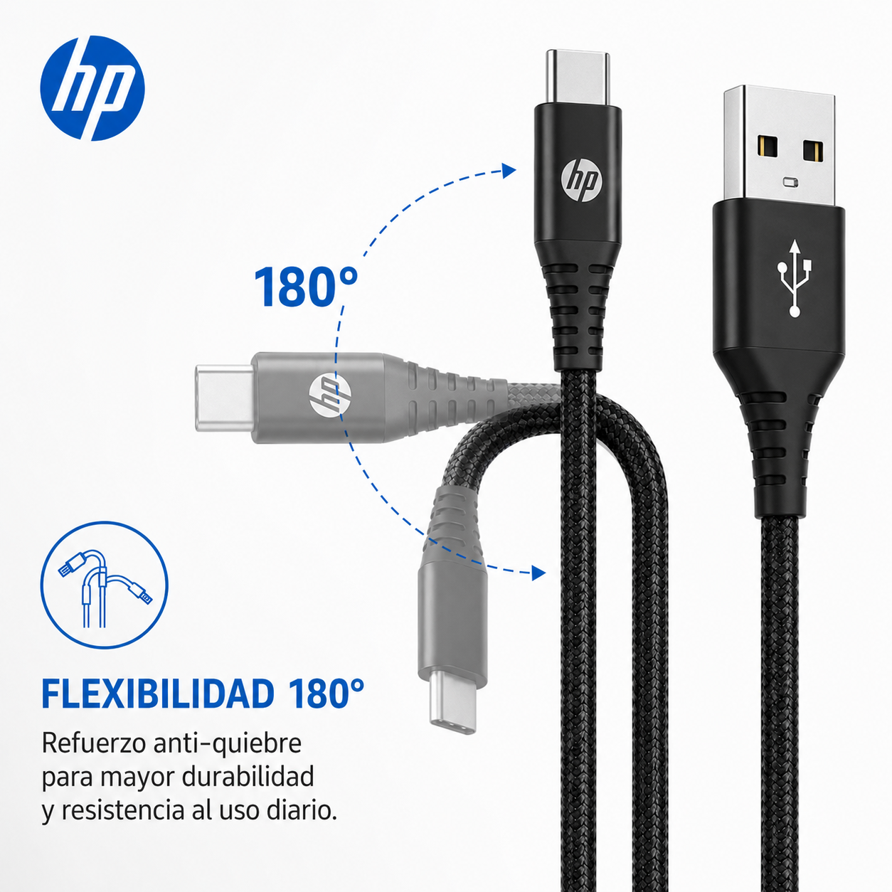 Cable De Datos HP USB a Type-C 3A High Power 2M