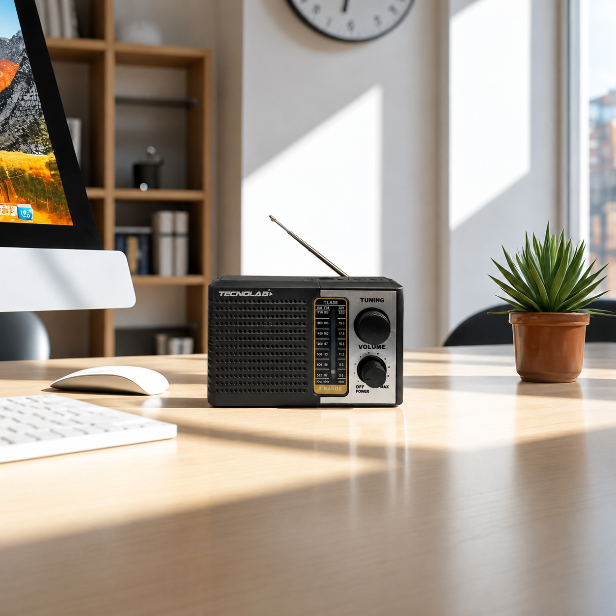 Radio Portátil AM/ FM/ SW Recargable +Pilas + Luz LED 5W RMS