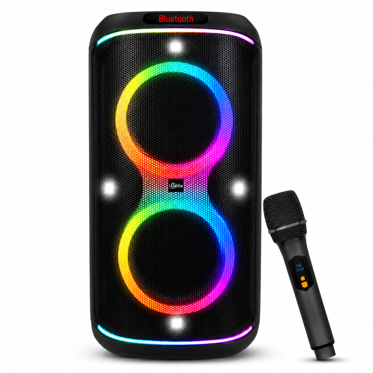 Parlante Karaoke 6" Flaming Party Bass Black MicWireless 45W