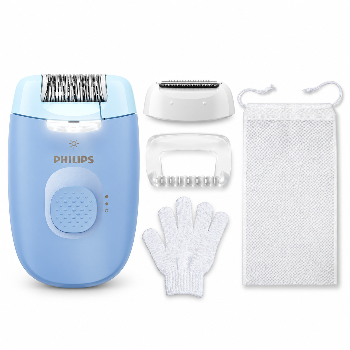 Depiladora Philips Serie 4000 BRE247 Alámbrica con Luz LED
