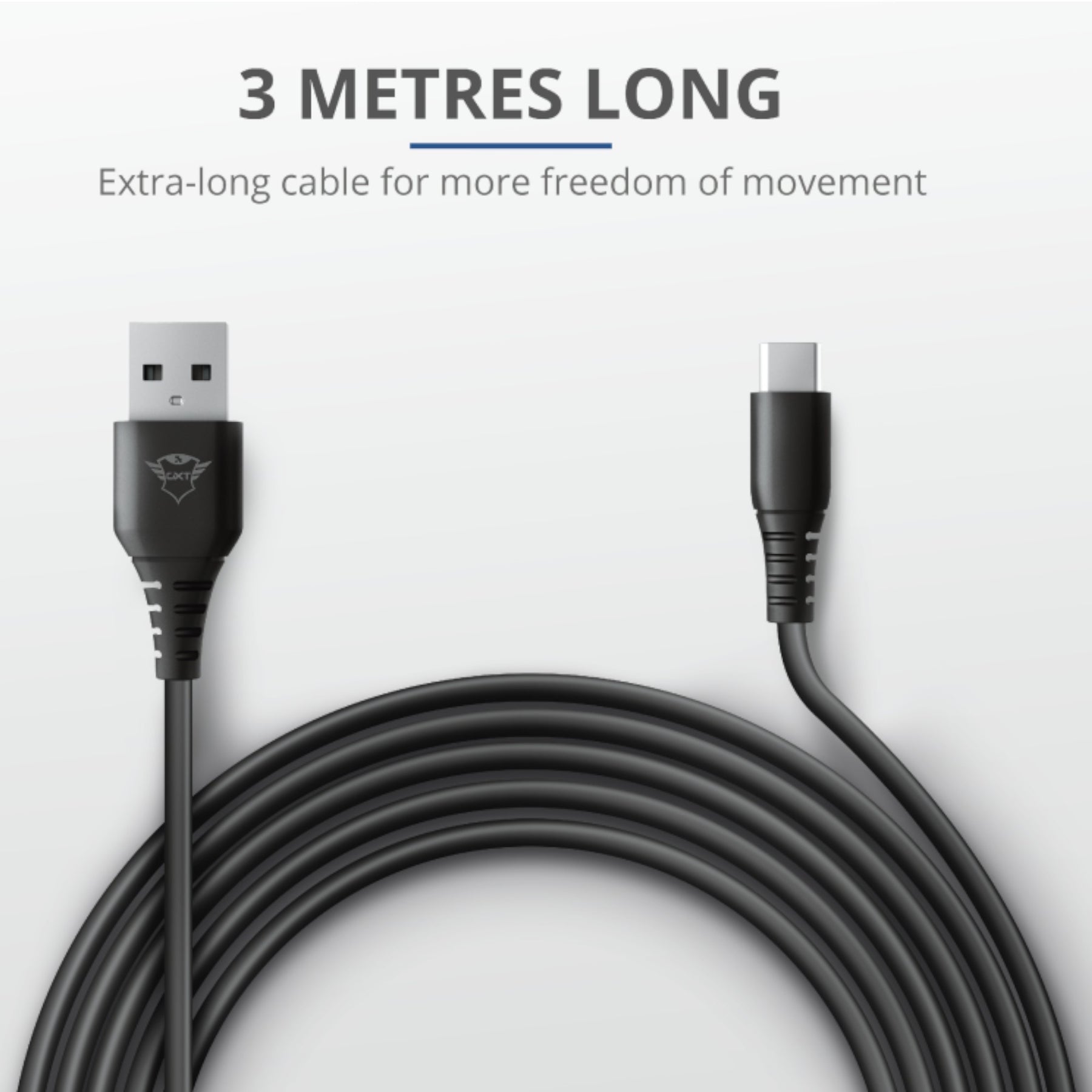 Cable De Datos Trust Type-C a USB para PS5 Carga Rápida 3M