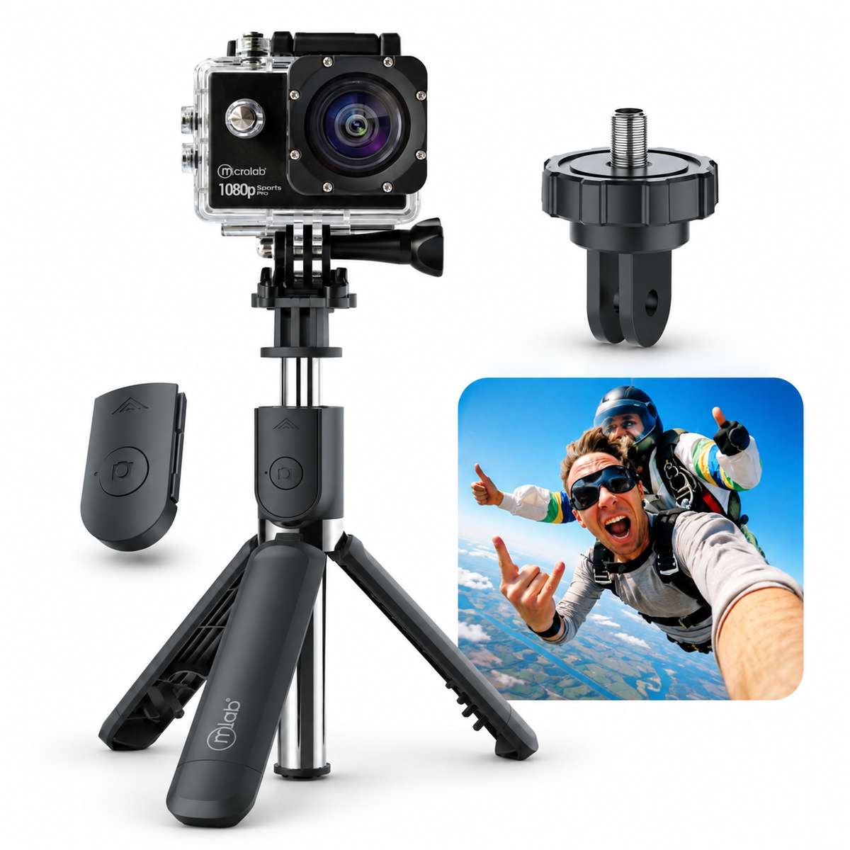 Soporte Kit Selfie Tripode Bluetooth (4en1) Multipropósito