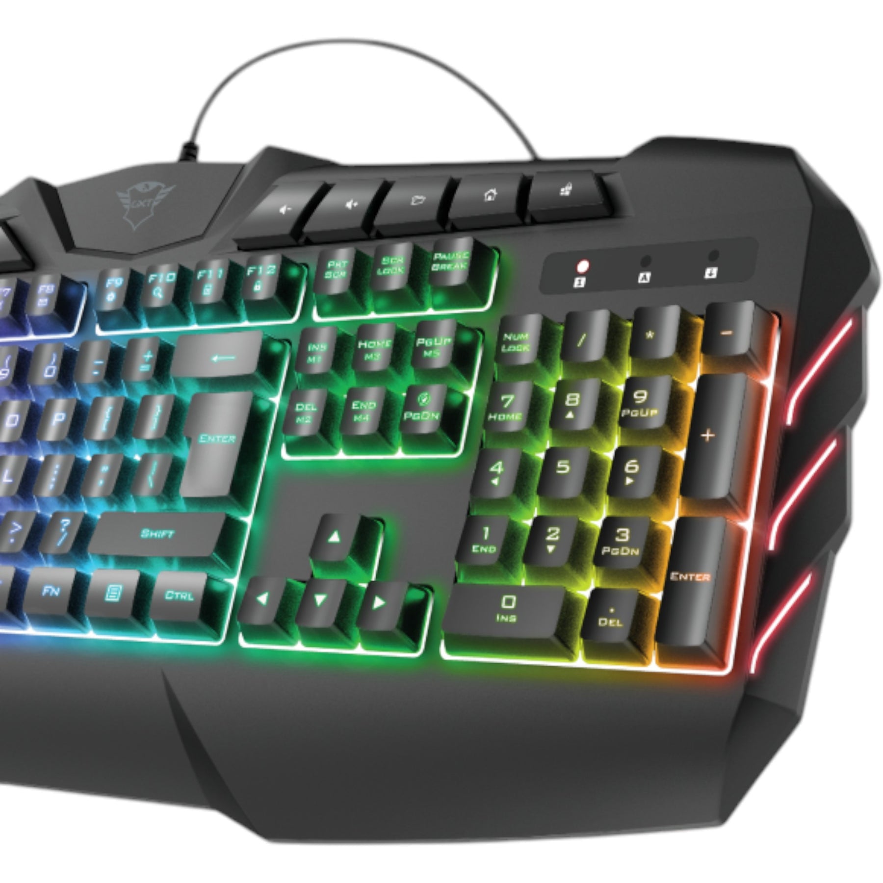 Teclado Gamer Multimedia Trust Gxt 881 Odyss Full RGB Hybrido