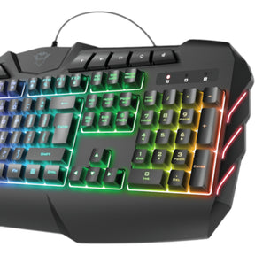 Teclado Gamer Multimedia Trust Gxt 881 Odyss Full RGB Hybrido