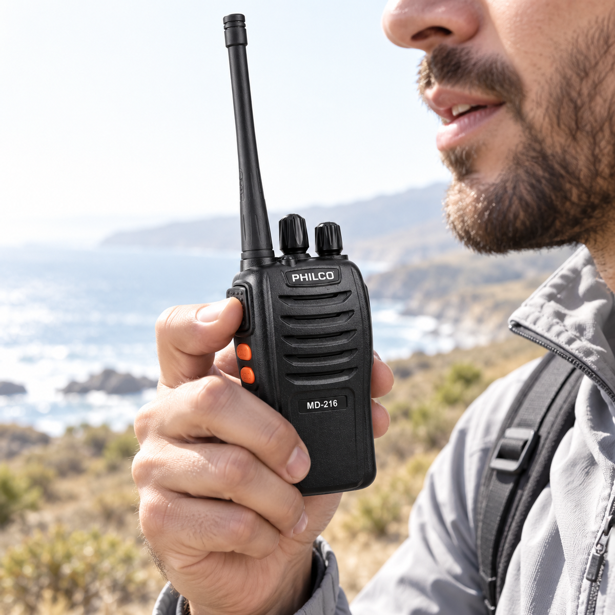 KIT de 2 Radio Transmisores Philco Walkie Talkie 16KM MD-216