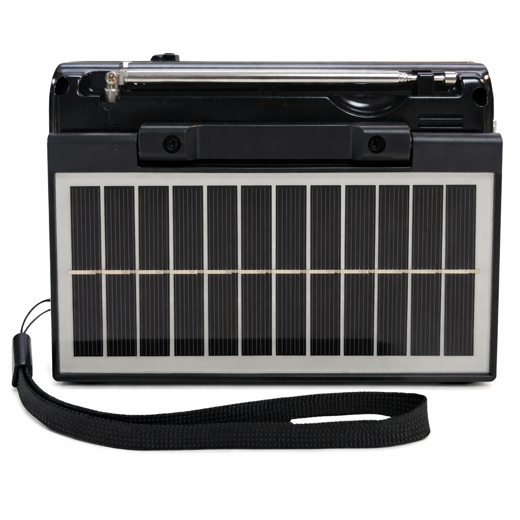 Radio Solar Recargable Multibanda AM/FM/ SW/MP3/SD/ Linterna