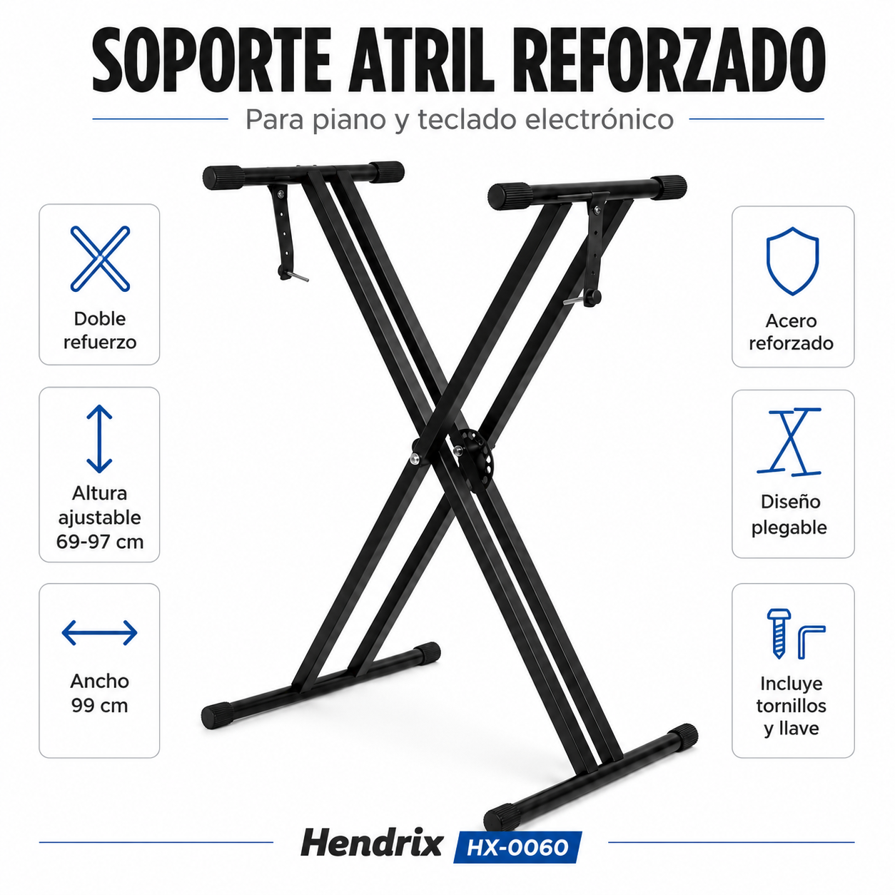 Soporte Atril Para Pianos y Teclados Electrónicos Reforzado