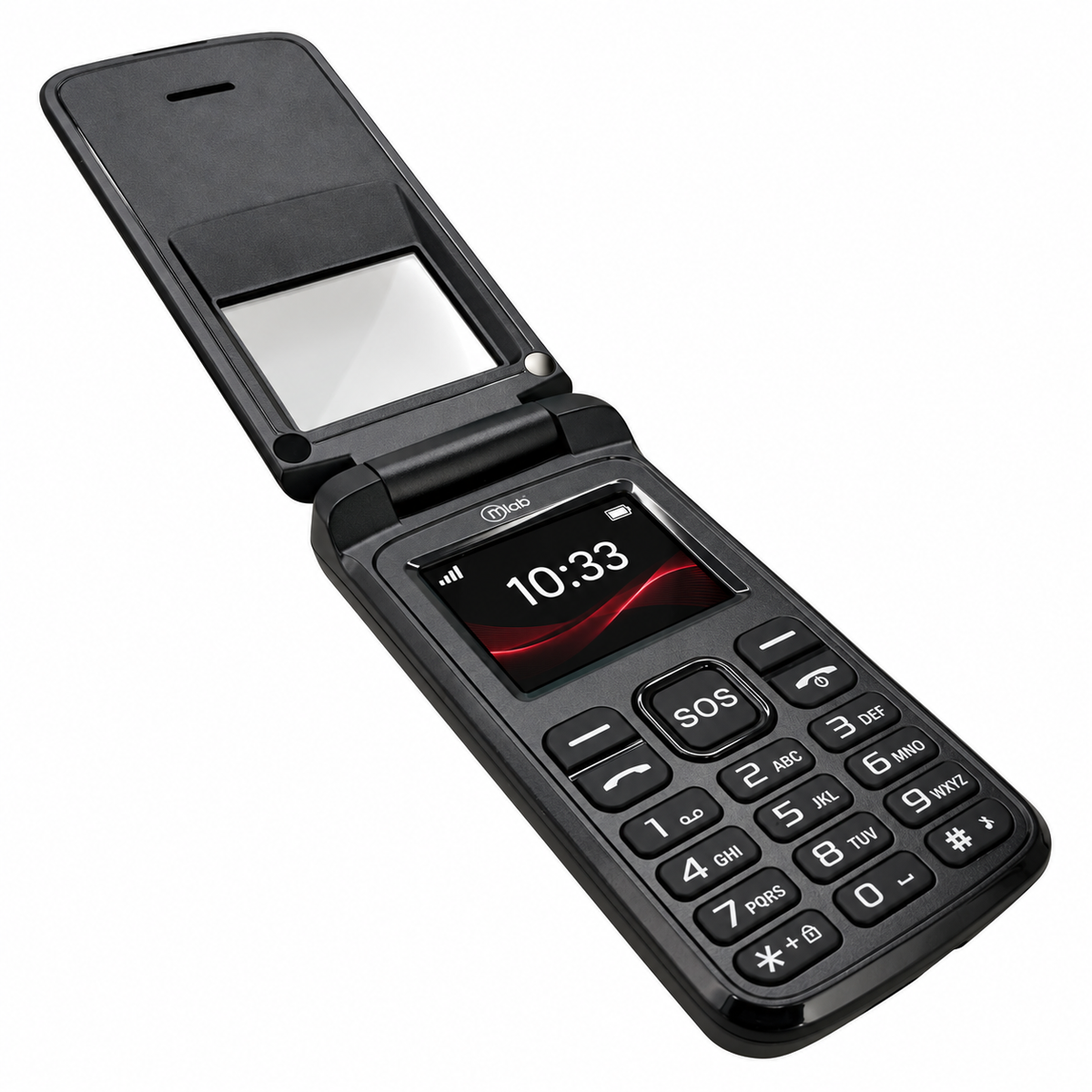 Teléfono Senior 4G de Adulto Mayor con Boton S. O. S MLAB-BK