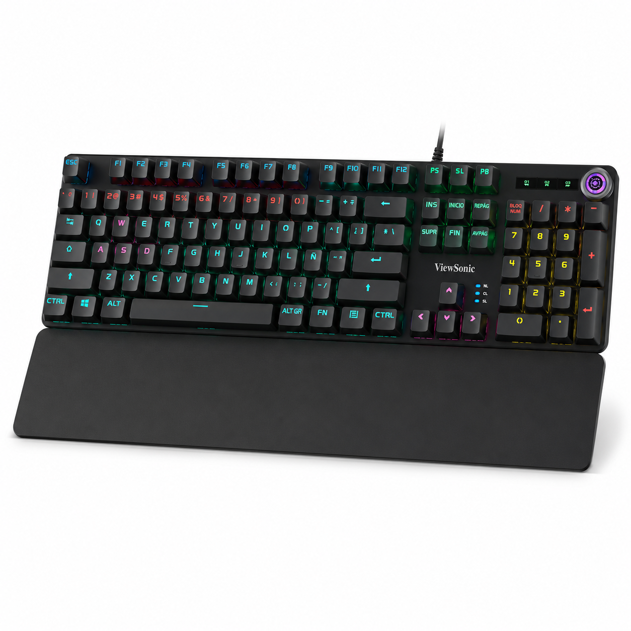 Teclado Mecánico RGB con apoya Muñecas Gamer KU535 ViewSonic