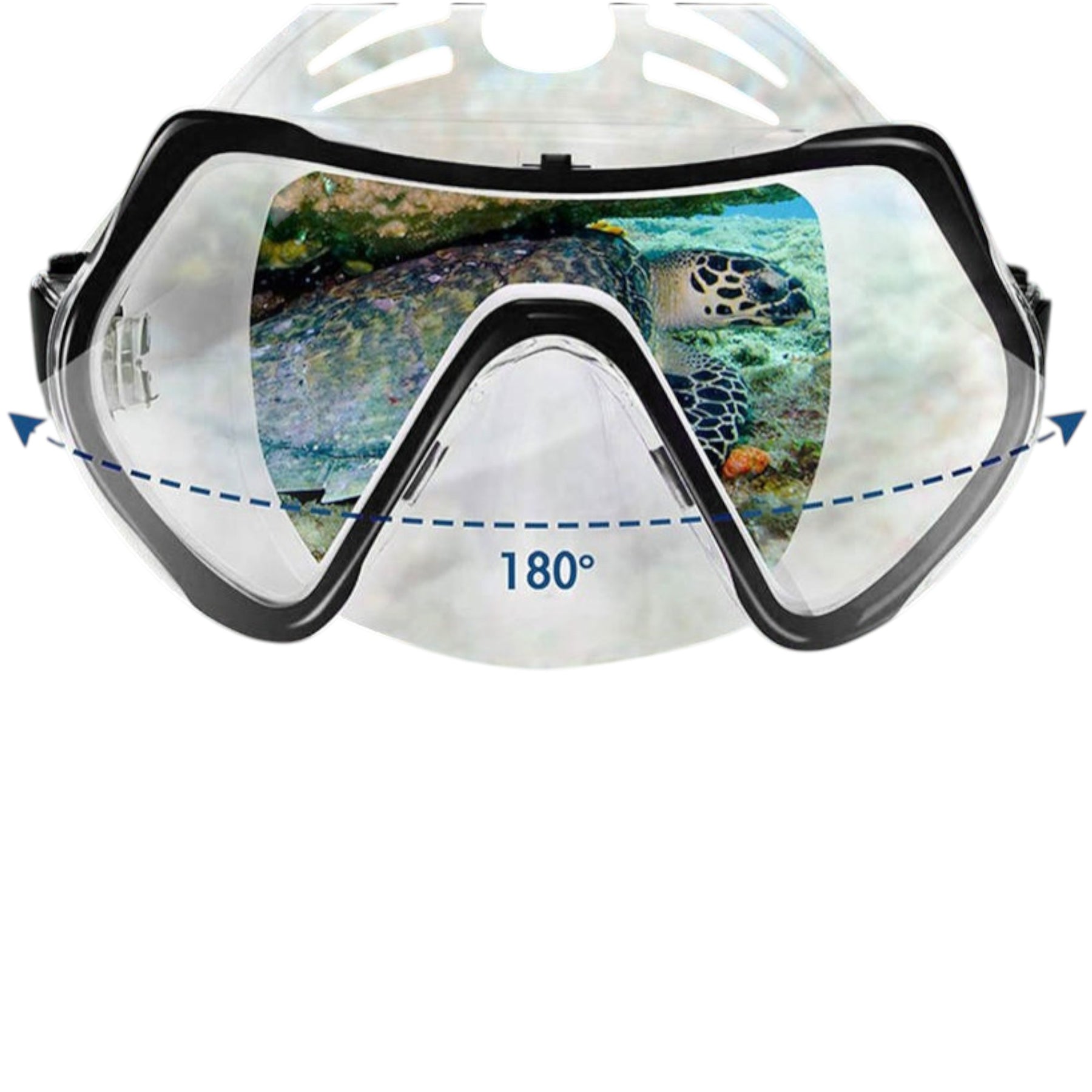 Mascara de Buceo Anti Fugas de Vidrio Templado con Snorkel