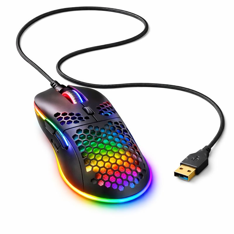 Mouse Gamer DGX Core RGB 7200 DPI Max Ergonómico