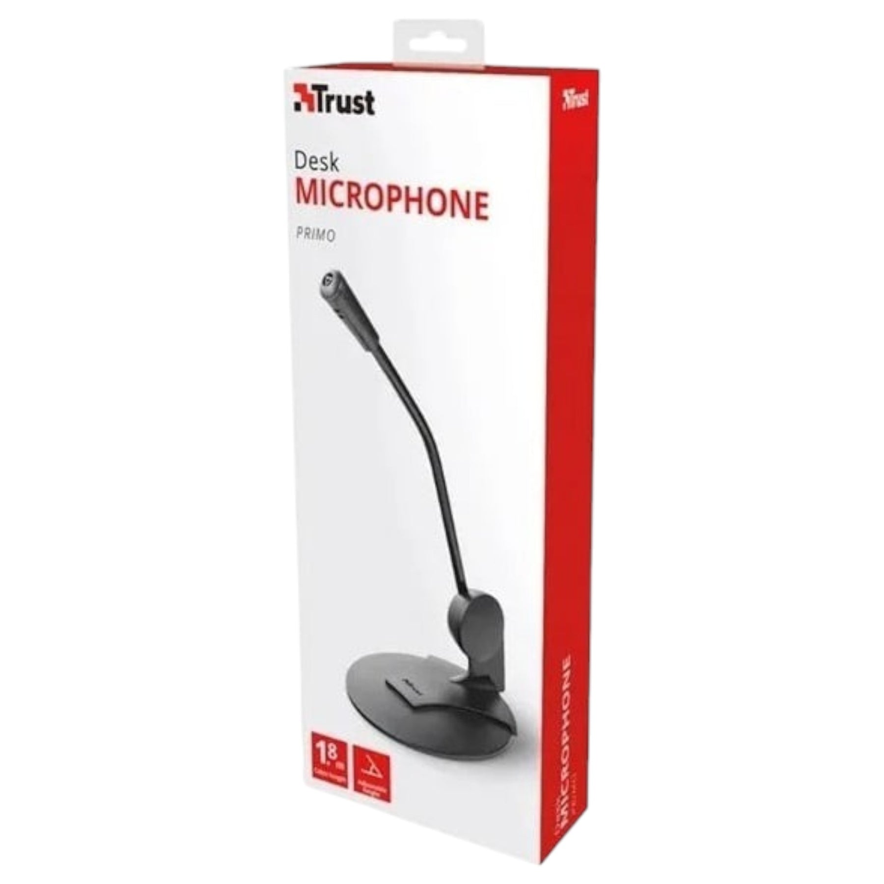 Microfono Trust Primo Jack 3.5mm 1.8m con Base Regulable