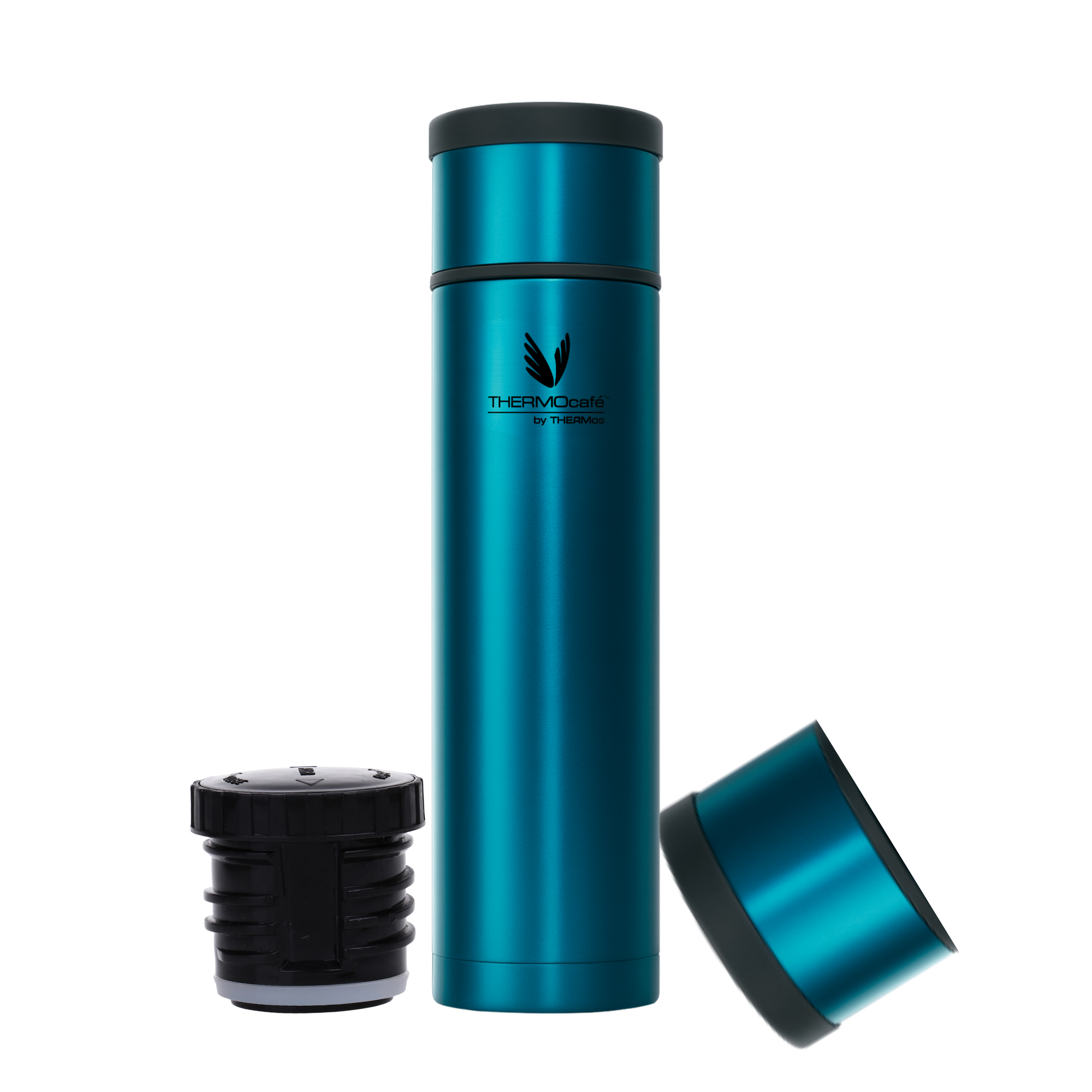 Termo Premium de Acero Inoxidable 1L Azul Metalizado 12H/24H