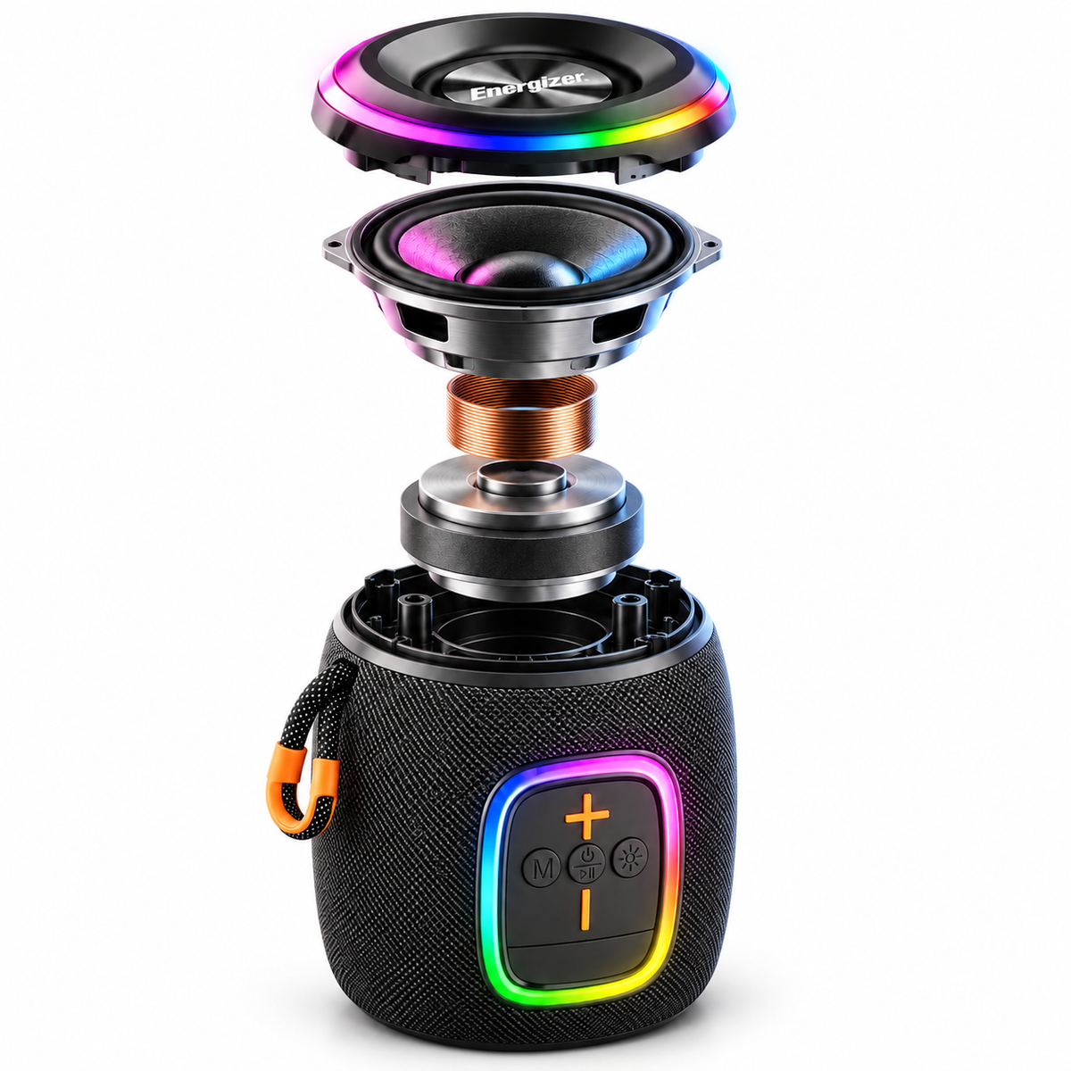 Parlante Bluetooth RGB Portátil Energizer 8W con Power Bank