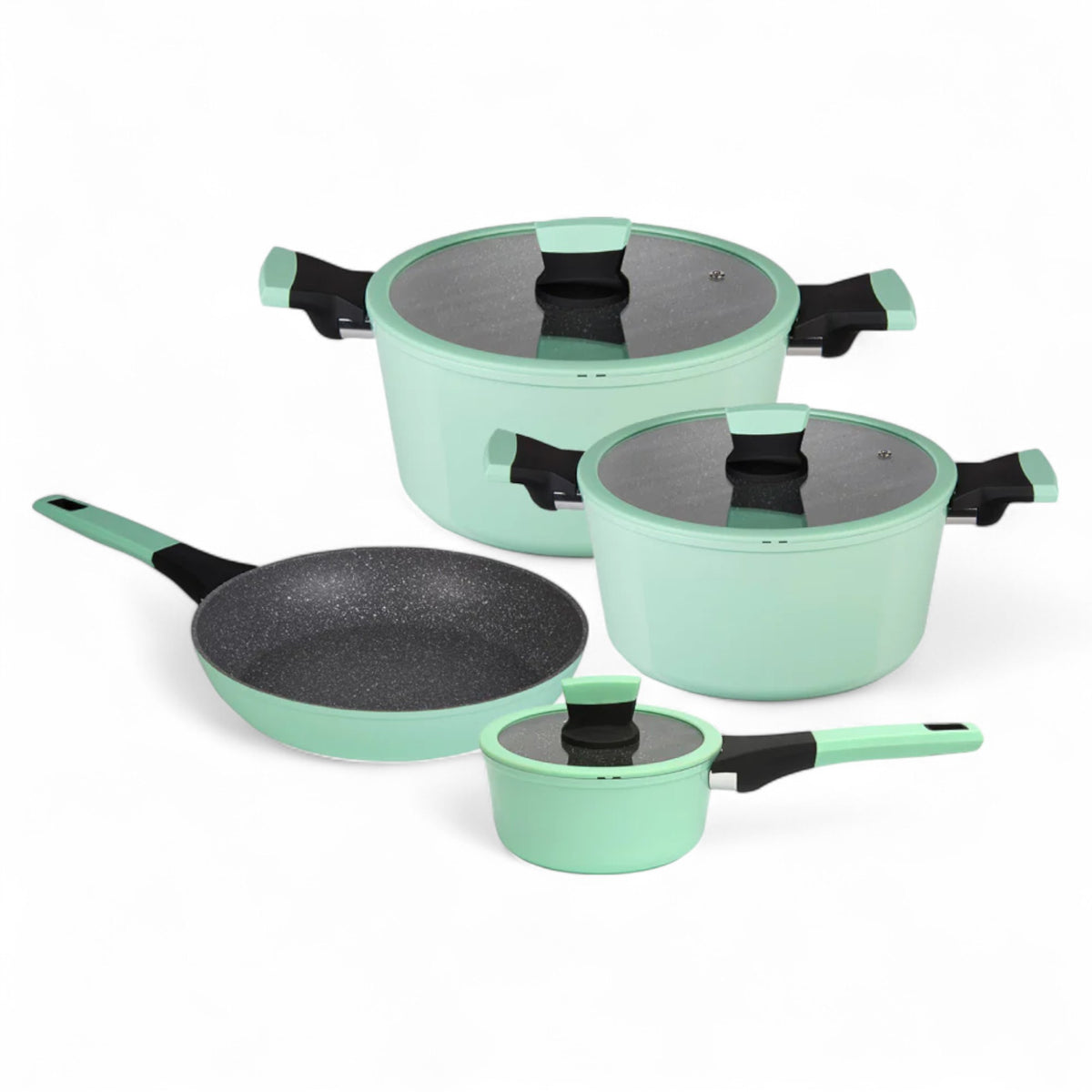 Pack Batería de Cocina Profesional KW Marble - Aluminio Mint