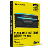 Memoria Ram Corsair Vengeance 32GB (2x16GB) DDR5 RGB 5200Mhz