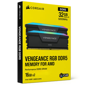 Memoria Ram Corsair Vengeance 32GB (2x16GB) DDR5 RGB 5200Mhz
