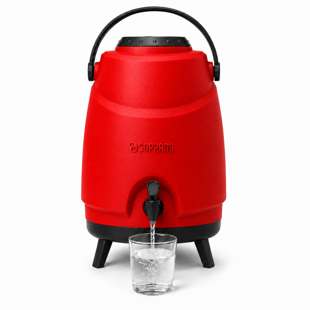 Maxi Termo 12 Litros Soprano Rojo para Agua Fria y Caliente