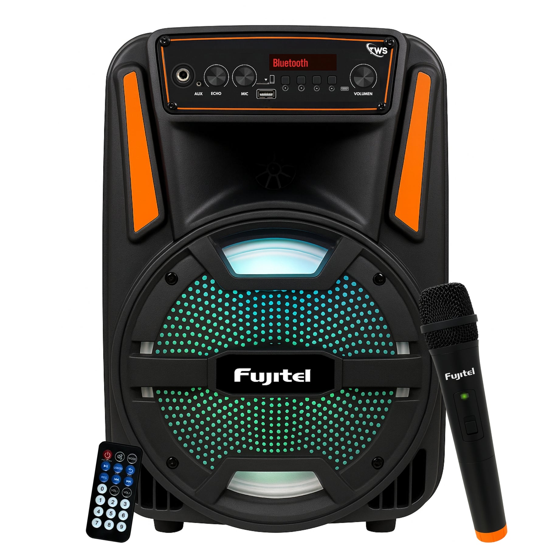 Parlante Karaoke con Micrófono inalámbrico Fujitel BT8L1NEW