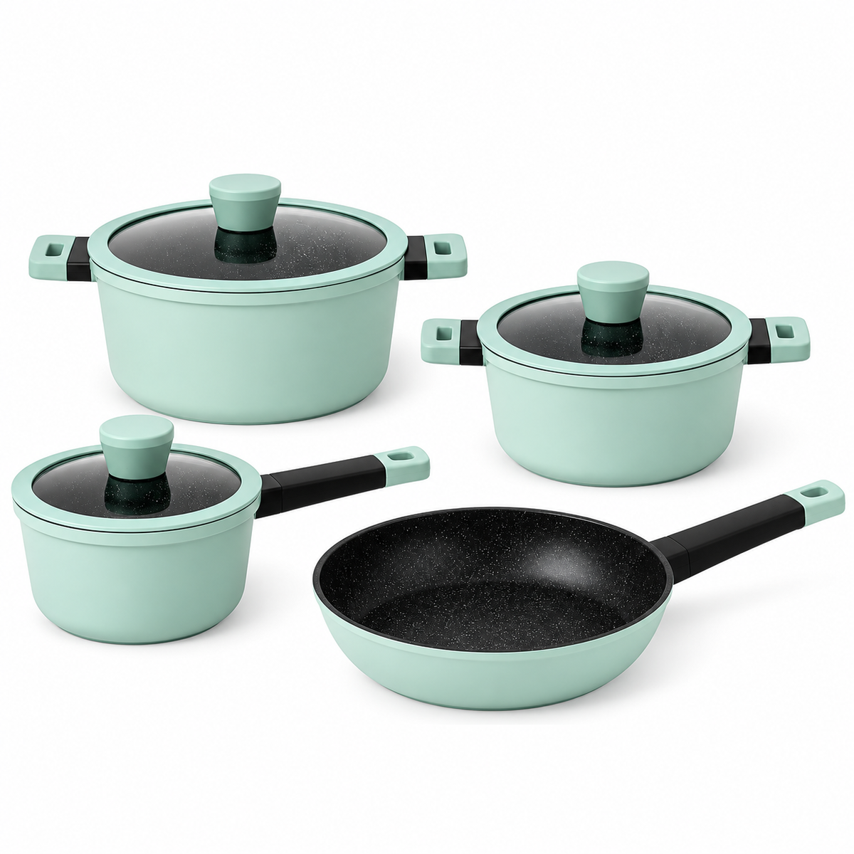 Pack Batería de Cocina Profesional KW Forged Aluminum Mint