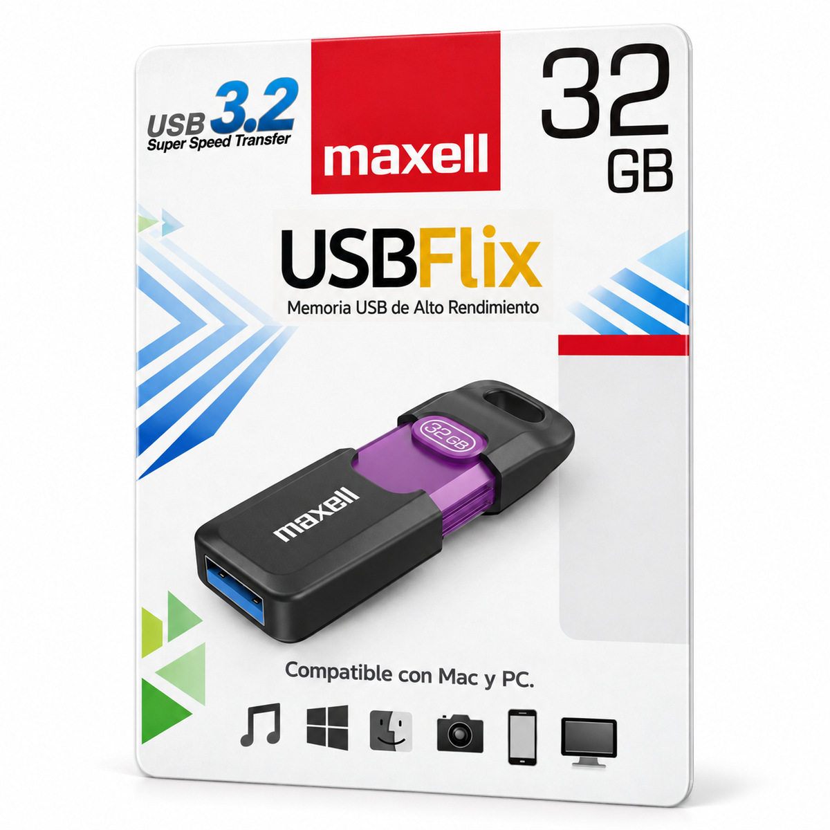 Pendrive Maxell Flix 32GB USB 3.2 High Speed