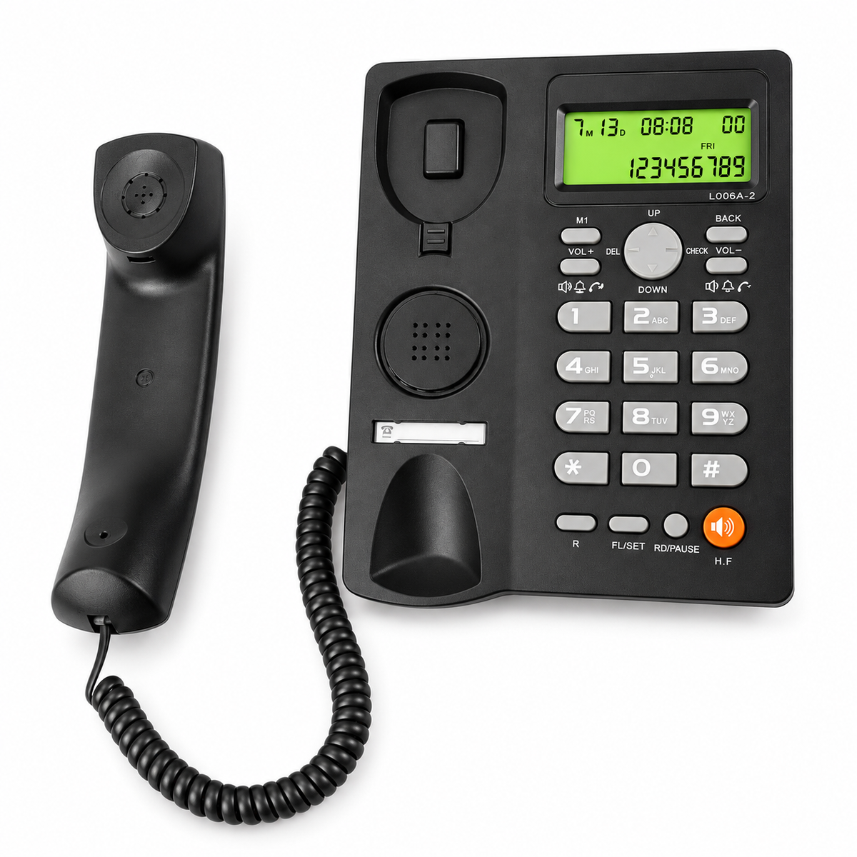 Teléfono De Red Fija Uniden Con Manos Libre Sobre Mesa 7413