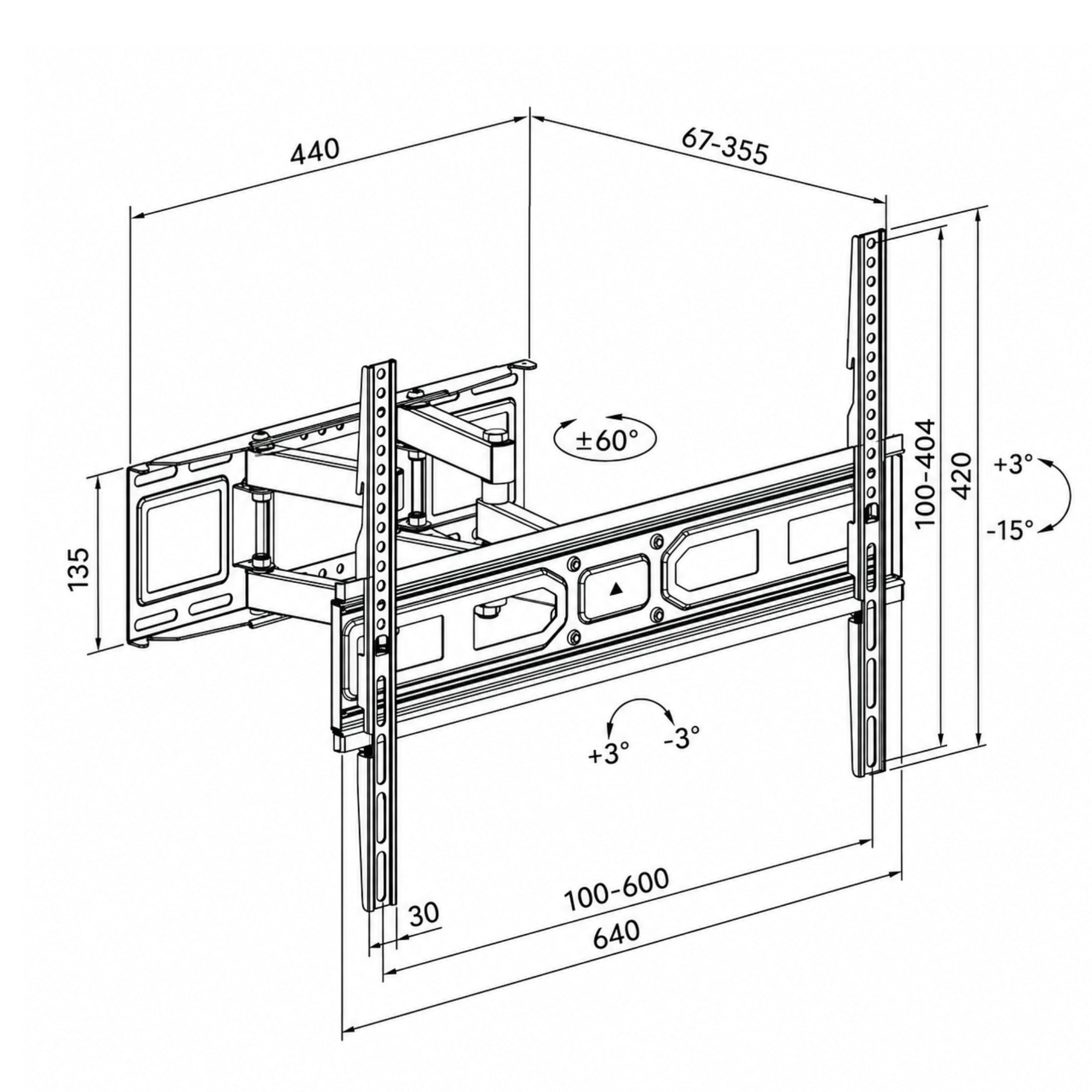 Soporte de TV Deluxe con Brazo Acerado Reforzado 80" Max