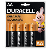 Pack de 4 Pilas Duracell AA Blister Long Life