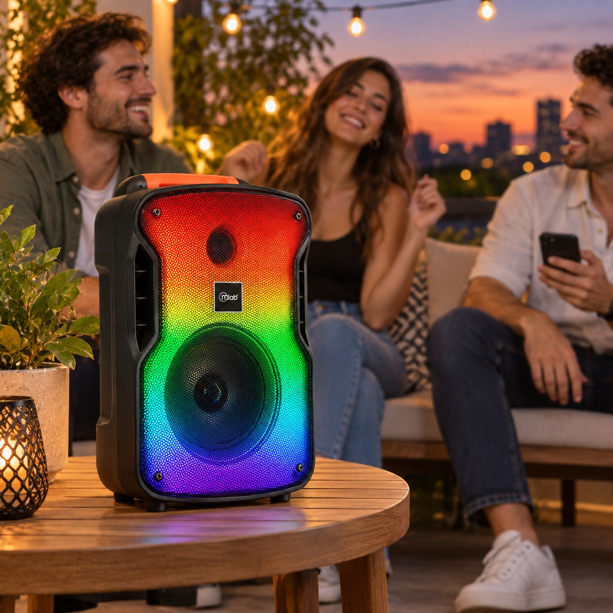 Parlante Bluetooth Flaming Flash Full RGB Light 20W RMS