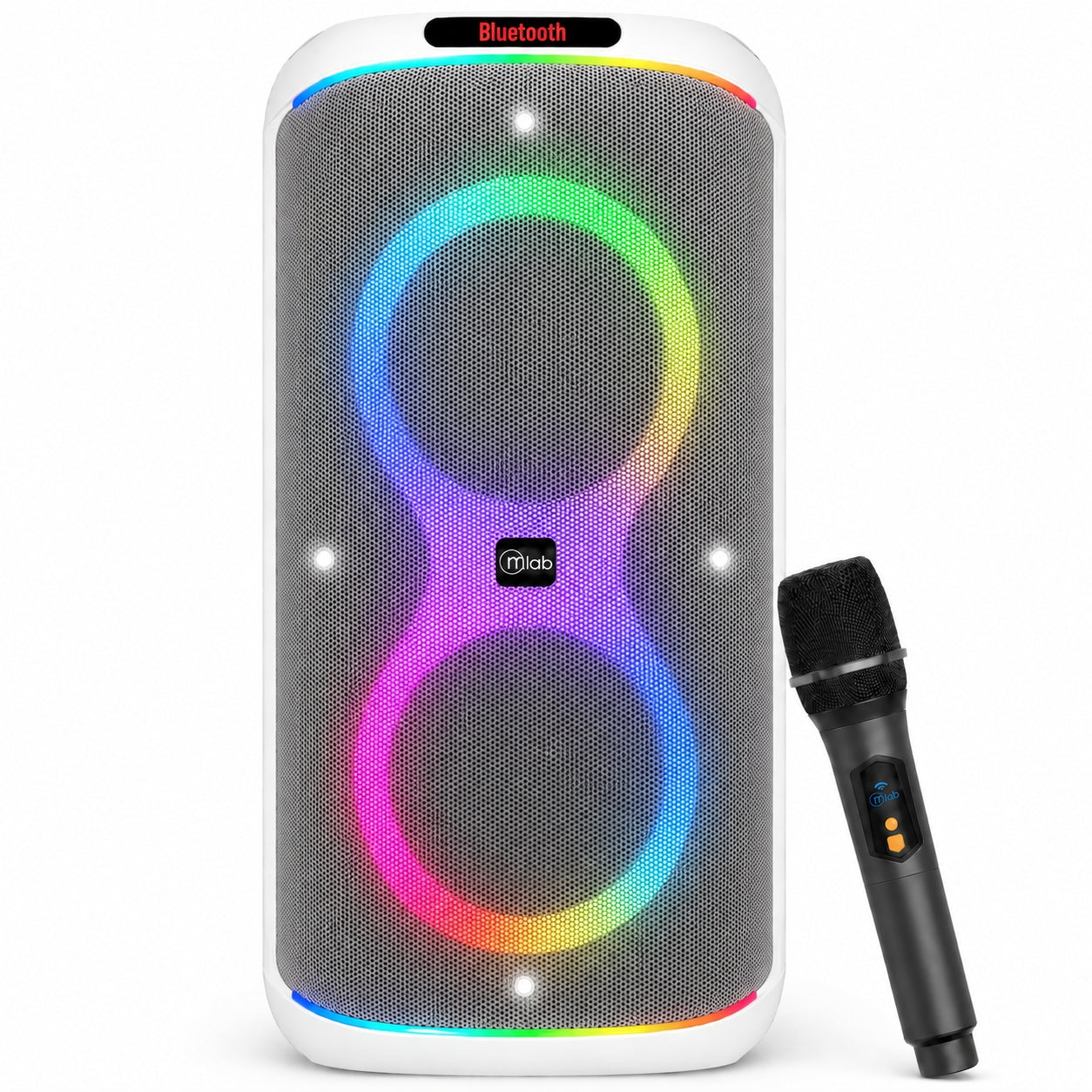 Parlante Karaoke 6" Flaming Party Bass White MicWireless 45W