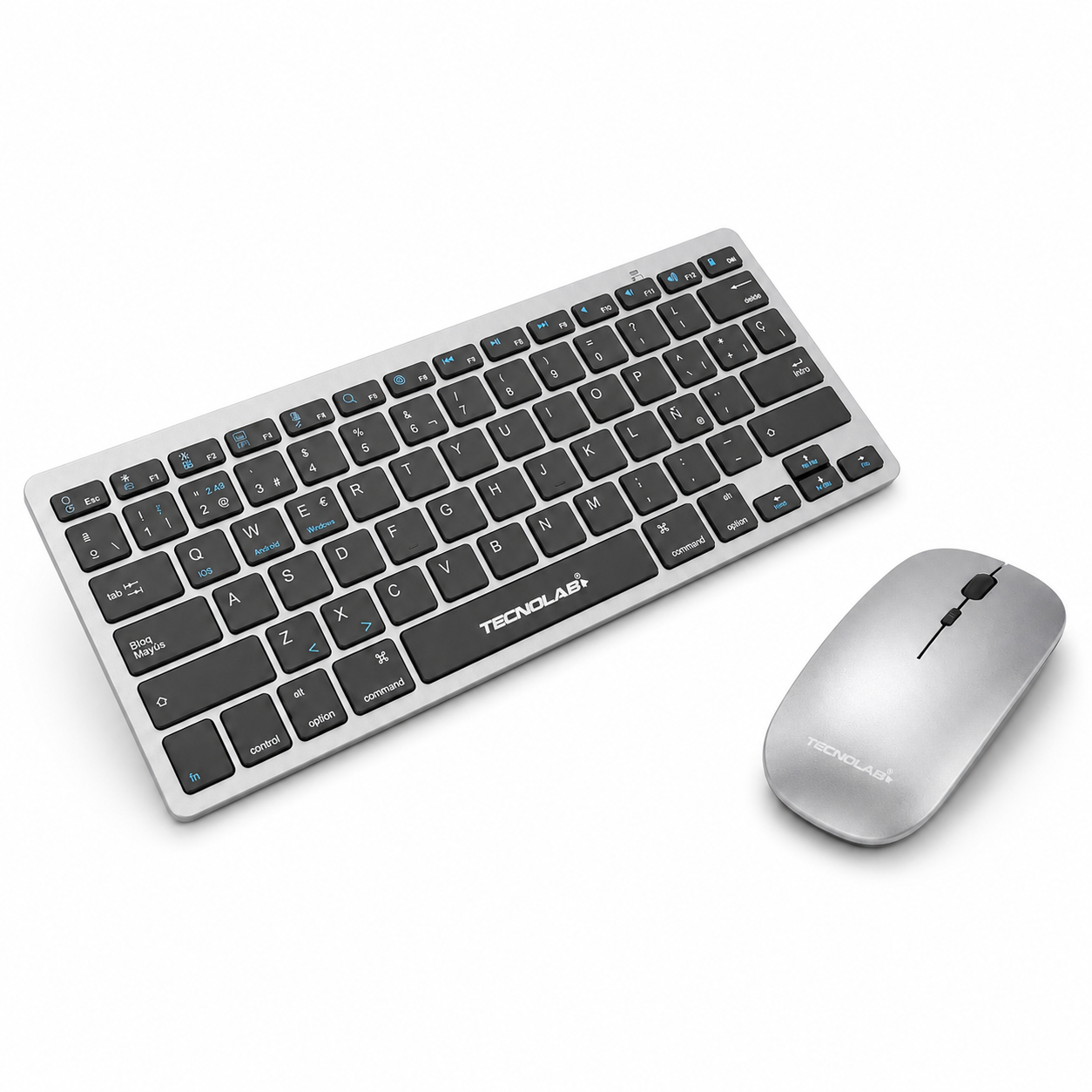 KIT Teclado y Mouse Inalámbrico Conexión Bluetooth + USB 2G