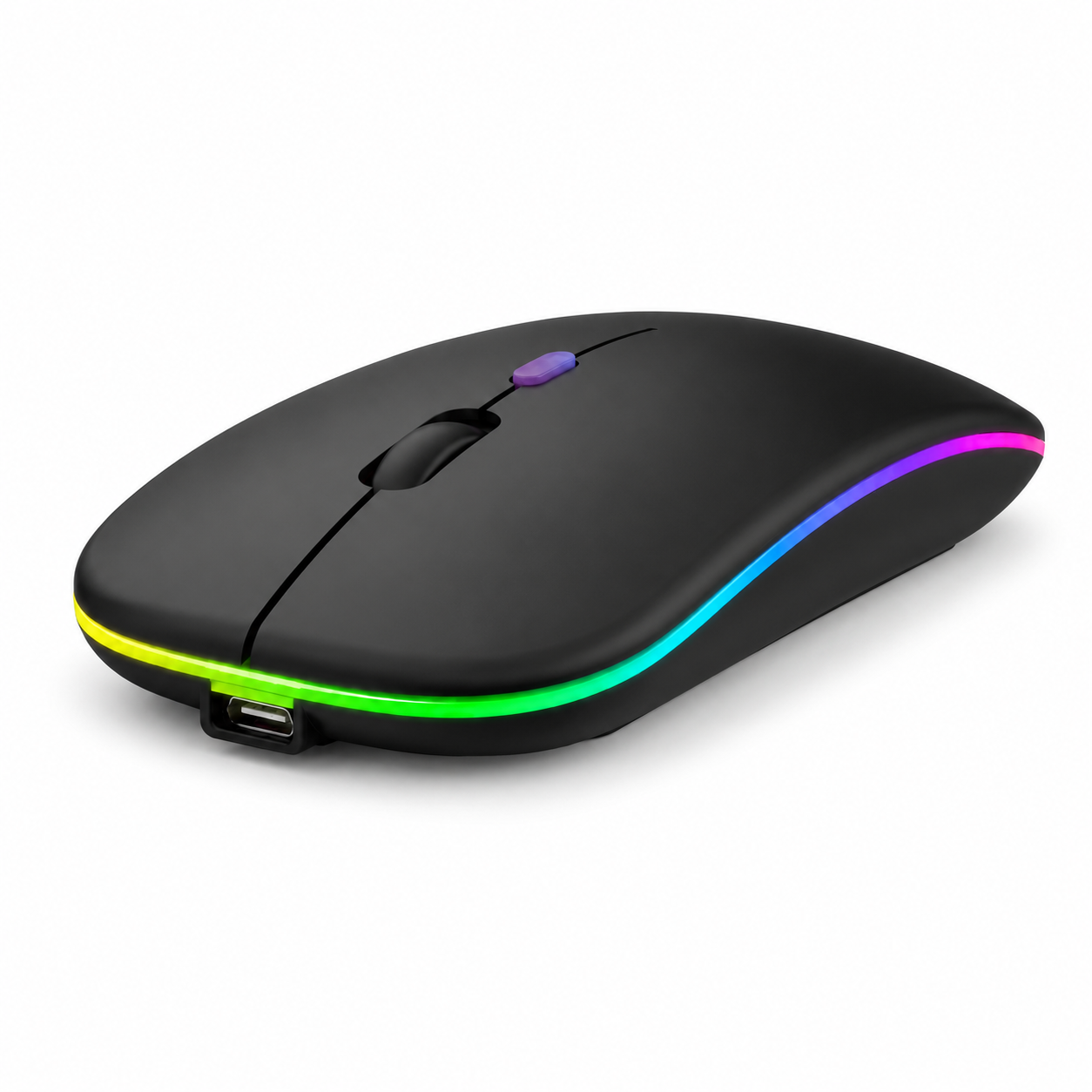 Mouse Inalámbrico Dual Bluetooth + USB 2G Recargable RGB BK