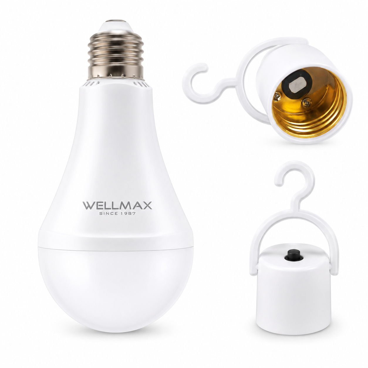 Ampolleta LED Recargable de Emergencia Wellmax Super Nova 9W