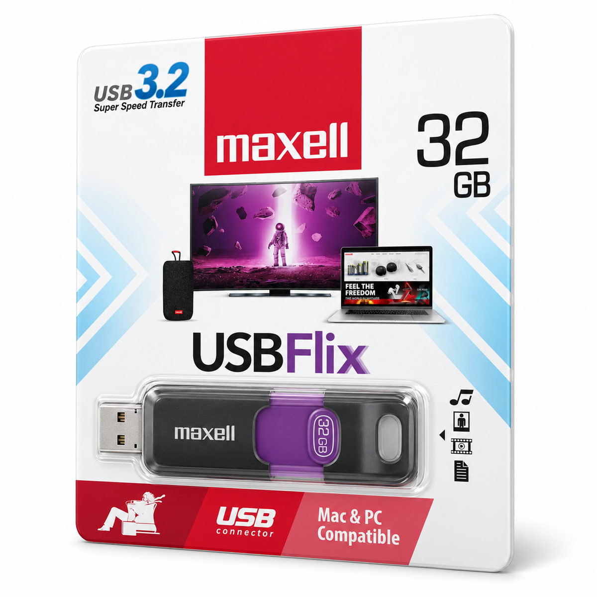 Pendrive Maxell Flix 32GB USB 3.2 High Speed