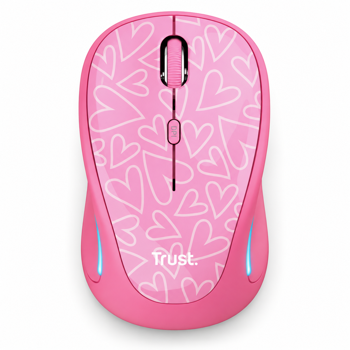 Mouse Inalambrico Rosado Retro Iluminado Rgb Trust Yvi 22336
