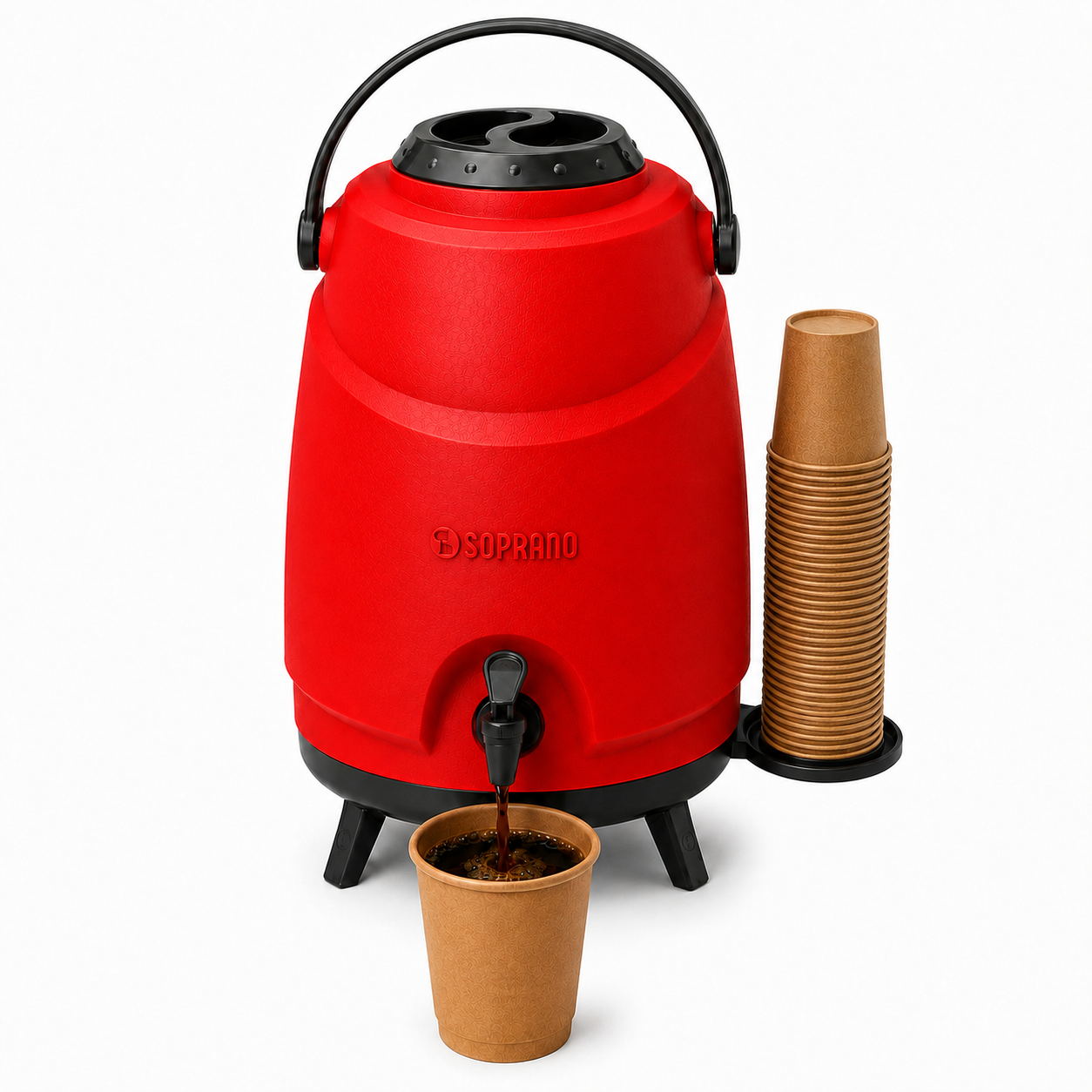 Maxi Termo 12 Litros Soprano Rojo para Agua Fria y Caliente