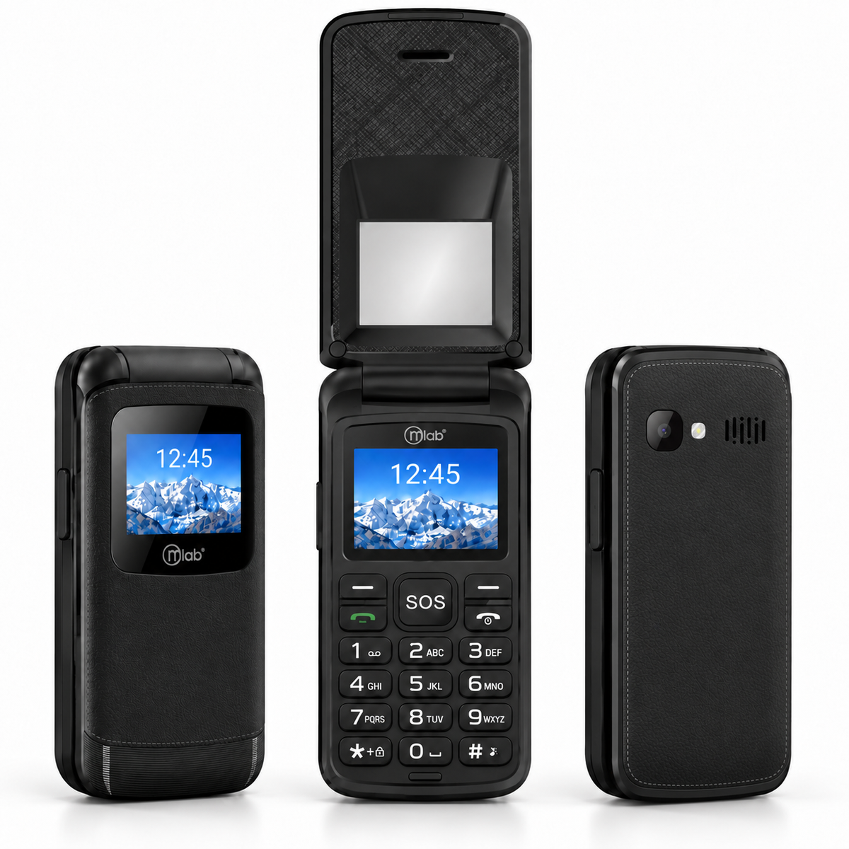 Teléfono Senior 4G de Adulto Mayor con Boton S. O. S MLAB-BK