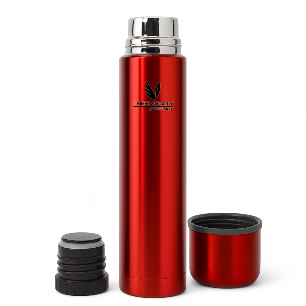 Termo Premium de Acero Inoxidable 1L Rojo Metalizado 12H/24H