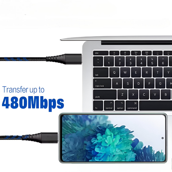 Cable De Datos USB-C a USB-A Multiplataformas 2.5 Metros 3A