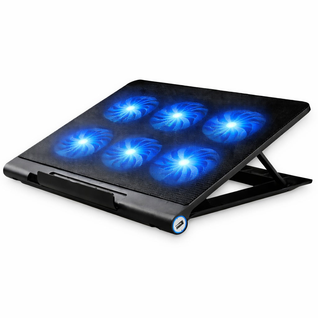 Ventilador para Notebooks Gamer SIX FAN LED 1800 RPM 17" Max